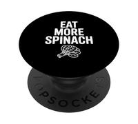 Mangez Plus d'épinards drôle et sain pour Une Alimentation motivante PopSockets PopGrip Adhésif