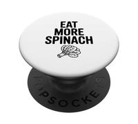 Mangez Plus d'épinards drôle et sain pour Une Alimentation motivante PopSockets PopGrip Adhésif