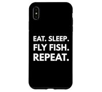 Mangez Sommeil Mouche Poisson Répéter Minimal Citation Coque pour iPhone XS Max
