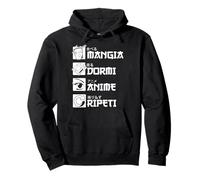 Mangia dormi Anime ripeti Amusant Manga Otaku Japonais Sweat à Capuche
