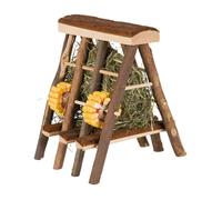 Mangiatoia con fieno e anelli di semi 17×20×17cm per conigli e roditori Trixie