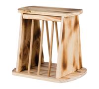 Mangiatoia d'appoggio, in legno fiammato 25×22×18cm per conigli e roditori Trixi