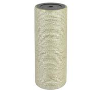 Mangloder Arbre à chat beige en sisal naturel et cadre en aggloméré, 20 cm de haut, colonne de 8 cm, montage mural pour appartement, balcon et coin, robuste, peu encombrant, pour une utilisation en