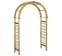 Mangloder Arche avec Treillis en Bois de pin Vert imprégné pour Jardin, pergola, Support Plante grimpante, entrée ou décoration extérieure, Structure Durable et Stable pour Roses et vignes