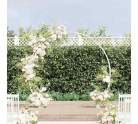 Mangloder Arche de Mariage Blanche en Acier 223 x 45 x 201 cm Support Robuste pour Plantes grimpantes Jardin terrasse pergola tonnelle décoration extérieure