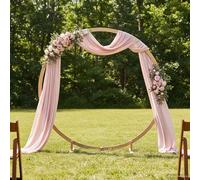 Mangloder Arche de Mariage Marron Clair en Bois de pin Massif 224 x 80 x 220 cm pour Jardin terrasse pergola Support Plante grimpante ou événement extérieur