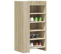 Mangloder Armoire à Chaussures chêne Sonoma 52x37,5x100 cm avec 5 étagères, Rangement modulable pour entrée, Chambre ou Dressing, Support Solide, capacité 80 kg, Facile à Assembler et à Entretenir