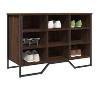 Mangloder Armoire à Chaussures en Bois d'ingénierie chêne Marron 90x38x61,5 cm avec Support métallique, Rangement modulable pour entrée, Dressing, Chambre, Organiseur de casier à Bottes, Sandales