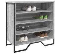Mangloder Armoire à Chaussures Sonoma Gris 80x38x78 cm en Bois d'ingénierie avec étagères, Support Stable pour Rangement dans entrée, Dressing ou Chambre, capacité modulable pour Organiser Bottes