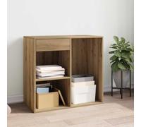 Mangloder Armoire cosmétique en chêne Artisan - 80 x 40 x 75 cm - Avec tiroir et compartiments - Rangement pour maquillage, accessoires, salle de bain, chambre à coucher et couloir