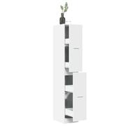 Mangloder Armoire d'apothicaire Blanche en Bois d'ingénierie 30 x 41 x 174,5 cm avec 4 tiroirs, Meuble de Rangement pour Bureau, Cuisine, Salon, entrée, Garage, Organisateur Pratique