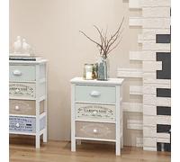 Mangloder Armoire de Rangement en Bois de Paulownia 3 tiroirs Style français pour Chambre Salon entrée Bureau avec Compartiments Pratiques et Design Rustique Durable