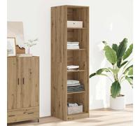 Mangloder Armoire en bois de chêne Artisan 50 x 50 x 200 cm, penderie à 5 compartiments, tringle à vêtements, espace de rangement pour chambre à coucher, couloir, chambre d'enfant et dressing