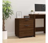 Mangloder Armoire mobile avec roulettes, aspect chêne marron, 45 x 38 x 54 cm, armoire, commode, buffet, meuble bas pour rangement, bureau, salon, couloir