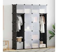 Mangloder Armoire modulaire avec 14 compartiments - En plastique - 37 x 146 x 180,5 cm - Peu encombrant - Pour chambre d'enfant, chambre à coucher, couloir, espace de rangement, système de rangement