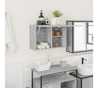 Mangloder Armoire Murale de Salle de Bain Sonoma Gris 60x25x40cm en Bois d'ingénierie avec Porte à vérin pour Rangement Pratique dans Cuisine Salon ou Chambre