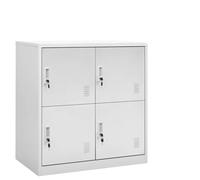Mangloder Armoires à casiers en Acier Gris Clair 90x45x92,5 cm 5 pièces avec Serrure, Meuble de Rangement pour Bureau, Chambre, entrée, Garage, Organisateur de vestiaire et Stockage