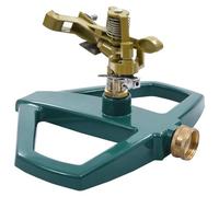 Mangloder Arroseur rotatif vert, en métal, 21 x 22 x 13 cm, orientable de 0 à 360 degrés, pour jardin, pelouse, parterre, pulvérisateur avec socle stable