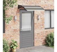Mangloder Auvent de Porte Noir 120x100 cm en Polycarbonate avec Supports ABS et Aluminium, Protection Pluie et UV pour Porte, fenêtre, terrasse, Balcon, Jardin, extérieur