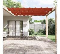 Mangloder Auvent Vertical en Tissu Oxford Terre Cuite 140x800 cm écran de Balcon Protection UV pour Jardin terrasse Balcon avec kit Fixation Complet