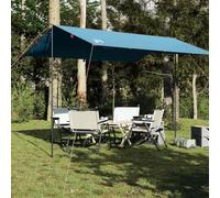 Mangloder Bâche bleue 360 x 294 cm imperméable en polyester 185T avec revêtement PU Bâche de camping multifonction pour extérieur, trekking, bivouac avec œillets et sac de transport, légère