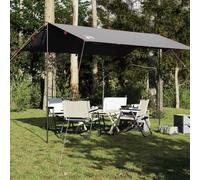 Mangloder Bâche grise et orange 360 x 294 cm imperméable en taffetas avec revêtement en polyuréthane, ultra légère et coupe-vent, polyvalente comme bâche de camping, bivouac ou abri d'extérieur pour