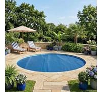 Mangloder Bâche solaire pour piscines extra lourdes Ø 417 cm, 400 μm PE bleu, couverture de piscine solaire avec chambres à air, stockage de chaleur pour piscine de jardin, piscine hors sol, piscine