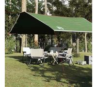 Mangloder Bâche verte 420 x 440 cm - Tissu Oxford imperméable avec revêtement PU - Bâche de camping avec œillets - Légère et portable - Pour extérieur, trekking, famille, abri de bivouac
