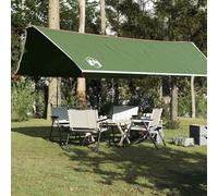 Mangloder Bâche verte imperméable 500 x 294 cm en tissu Oxford avec revêtement PU, ultra légère, coupe-vent, multifonctionnelle pour camping, trekking, extérieur, bivouac et abri de festival