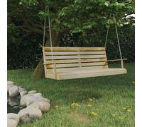 Mangloder Balancelle de jardin en pin imprégné, 155 x 65 x 60 cm, balançoire de jardin avec chaînes, banc à bascule et banc suspendu pour terrasse, extérieur, véranda, résistante aux intempéries