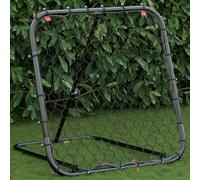 Mangloder Ballon de football réglable noir 84 x 73 x 60-80 cm en acier avec fixation en filet et sac de transport pour entraînement dans le jardin, club, école, salle de séjour, prairie