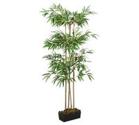 Mangloder Bambou Artificiel 180 cm Vert avec 1216 Feuilles en Fibres Textiles et tiges Naturelles pour décoration intérieure et extérieure dans Maison Jardin Bureau Salon ou terrasse