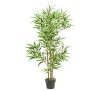Mangloder Bambou Artificiel 552 Feuilles 120 cm Vert pour décoration intérieure et extérieure, Plante sans Entretien pour Maison, Jardin, Bureau ou terrasse, Aspect réaliste et Facile à Installer