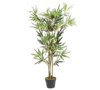 Mangloder Bambou Artificiel 552 Feuilles 120 cm Vert pour décoration intérieure et extérieure, Plante sans Entretien pour Maison, Jardin, Bureau ou Patio Naturel