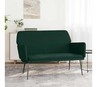 Mangloder Banc en velours vert foncé avec structure en métal, dossier rembourré, accoudoirs et mousse, 108 x 79 x 79 cm, coffre de rangement pour couloir
