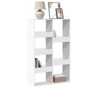 Mangloder Bibliothèque Blanche 100x33x155,5 cm en Bois d'ingénierie avec 7 étagères, Meuble de Rangement modulable pour Salon Bureau Chambre Maison et Appartement