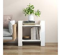 Mangloder Bibliothèque Blanche en Bois de pin Massif 60x35x57 cm pour Rangement Livres et séparation Murale dans Salon Bureau ou Chambre