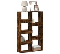 Mangloder Bibliothèque en Bois d'ingénierie chêne fumé 100x33x155,5 cm avec 7 étagères, Meuble de Rangement modulable pour Salon Bureau Chambre et entrée