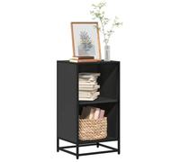 Mangloder Bibliothèque Noire 40x35x76 cm en Bois d'ingénierie avec Structure en métal pour Salon Bureau Chambre et Espace de Rangement modulable avec étagères et Compartiments