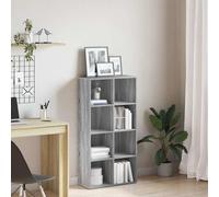 Mangloder Bibliothèque Sonoma Gris 66x30x130 cm en Bois d'ingénierie Meuble de Rangement pour Salon Bureau Chambre avec 8 Compartiments Adaptable en Buffet