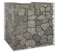 Mangloder Boîte à poubelles en acier galvanisé, revêtement pour poubelle, abri, résistant aux intempéries, 110 x 100 x 110 cm, pour jardin, jardin et allée, robuste