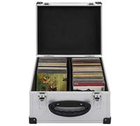 Mangloder Boîte de rangement pour 40 CD en aluminium et ABS argenté, robuste, avec coins renforcés, verrouillable, idéale pour le home cinéma, le bureau et le salon, peu encombrant