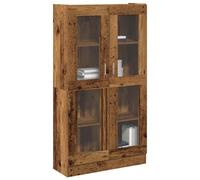 Mangloder Buffet Haut en Bois d'ingénierie Vieux Bois 82,5x30,5x150 cm avec Grand Espace de Rangement pour Salon Bureau Chambre Maison