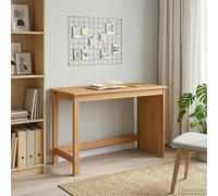 Mangloder Bureau Marron Miel en Bois de pin Massif 112 x 50 x 75 cm, Table de Travail compacte, idéal pour télétravail, étude, Gaming ou Espace Maison, Finition Mate Durable