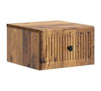 Mangloder Cabinet de Chevet Mural en Bois Ancien 33 x 34,5 x 20 cm avec tiroir, Rangement Pratique pour Chambre, Salon ou Bureau, Meuble Suspendu Compact et Polyvalent pour Appartement