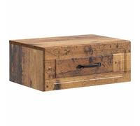 Mangloder Cabinet de Chevet Mural en Bois Ancien 49 x 34,5 x 20 cm avec tiroir, Rangement Suspendu Polyvalent pour Chambre, Salon, Bureau, Appartement, Organisateur Compact et élégant