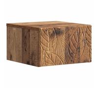 Mangloder Cabinet de Chevet Mural en Bois Ancien 49 x 34,5 x 20 cm, Meuble de Rangement avec tiroir, Table de Nuit Suspendue pour Chambre, Salon, Bureau, Espace Compact et Organisation Pratique