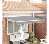 Mangloder Cadre d'auvent réglable blanc 3,5 x 2 m en acier revêtu par pulvérisation avec manivelle, moteur, tissu, tissu, vague et protection résistante aux intempéries pour jardin, balcon, terrasse