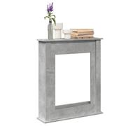 Mangloder Cadre de cheminée Gris béton 75x20x87,5 cm en Bois d'ingénierie pour Foyer électrique avec étagère de Rangement et Fixation Murale, Design Moderne pour décoration intérieure