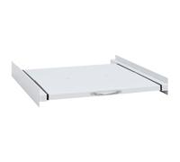 Mangloder Cadre intermédiaire pour machine à laver et sèche-linge en acier avec plateau extensible, support universel pour empilage, 60 x 60 x 8 cm, blanc, pour buanderie et sous-sol